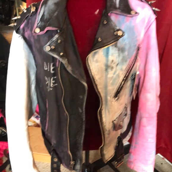 LIL PEEP leather jacket hand painted - Picture 5 of 8